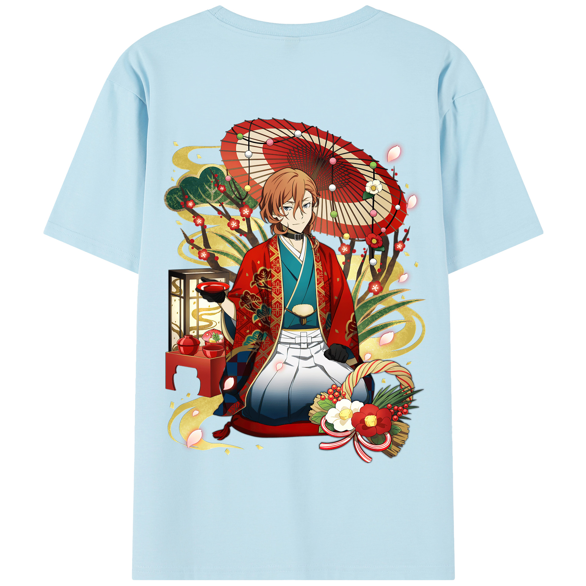 （画像用） 文豪ストレイドッグス Bungo Stray Dogs 綿100％半袖Tシャツ（背面プリント）